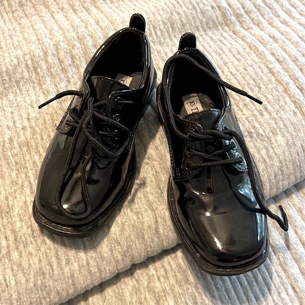Toddler Tux Shoes/Patent Dress Oxford Shoes